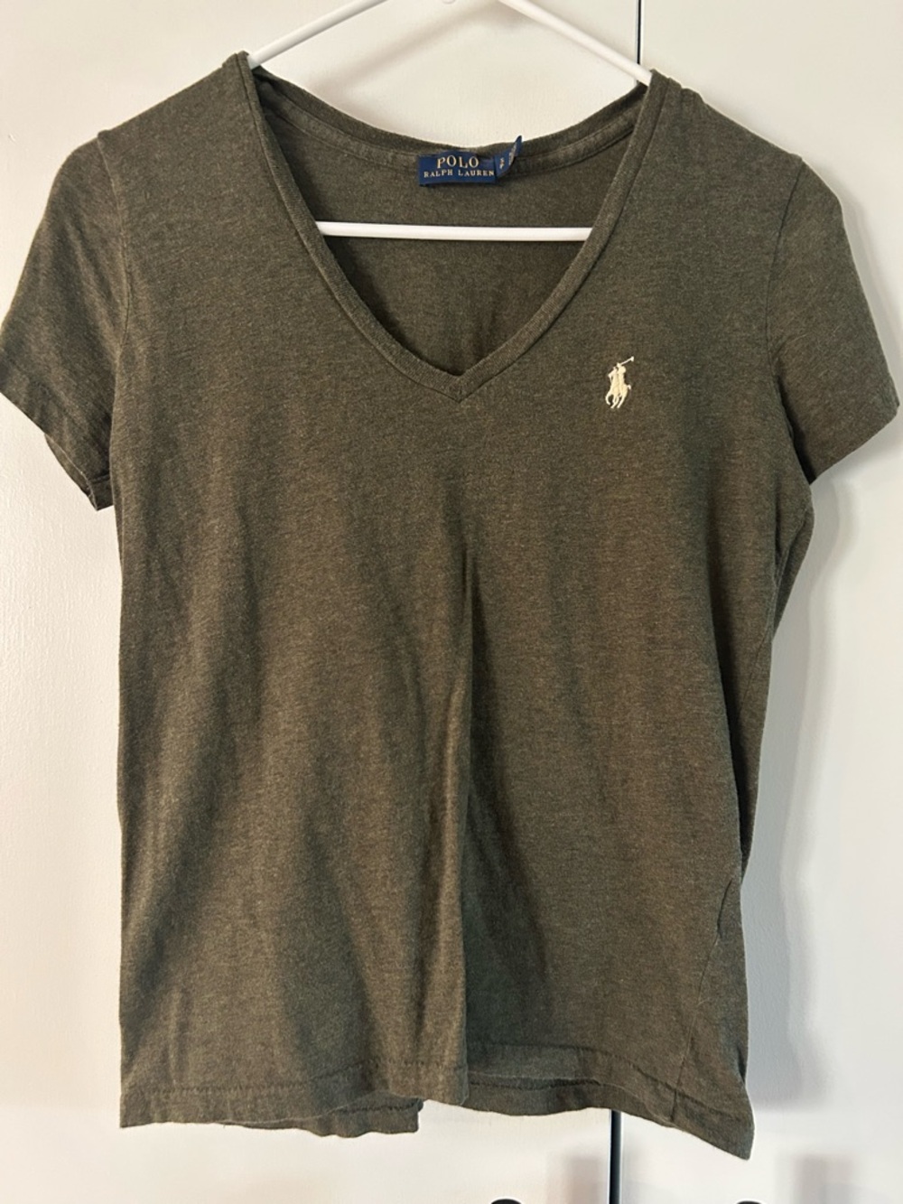 Polo by Ralph Lauren Olive V-Neck Short Sleeve Tee